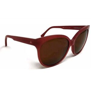 Vuarnet Red Cat-Eye Sunglasses with Brown Lenses